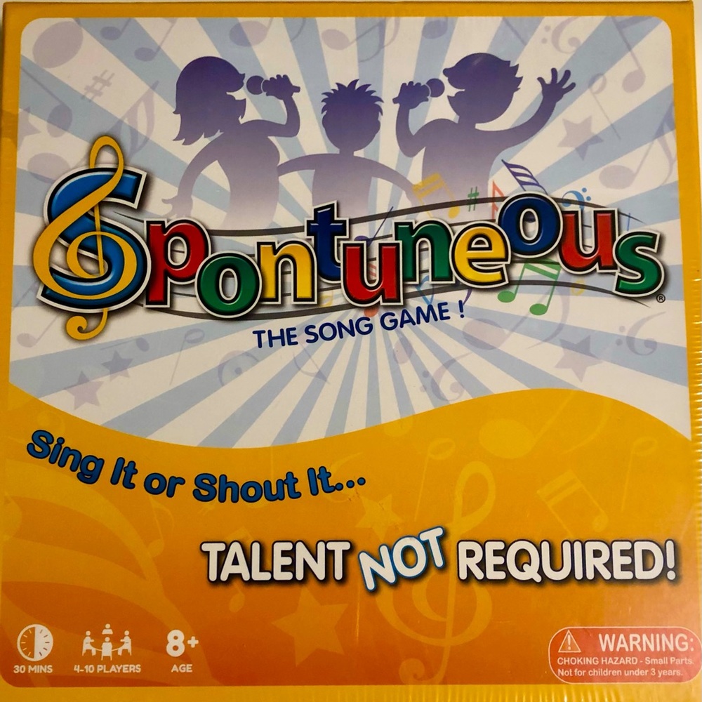 Spontaneous the game- sing it or shout it Talent Not Required.